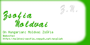 zsofia moldvai business card