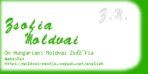 zsofia moldvai business card